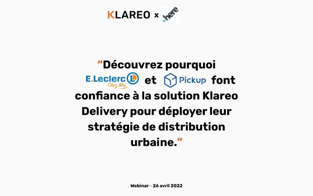 Retrouvez le replay de notre webinar avec E.Leclerc Chez Moi et Pickup sur notre chaine Youtube.